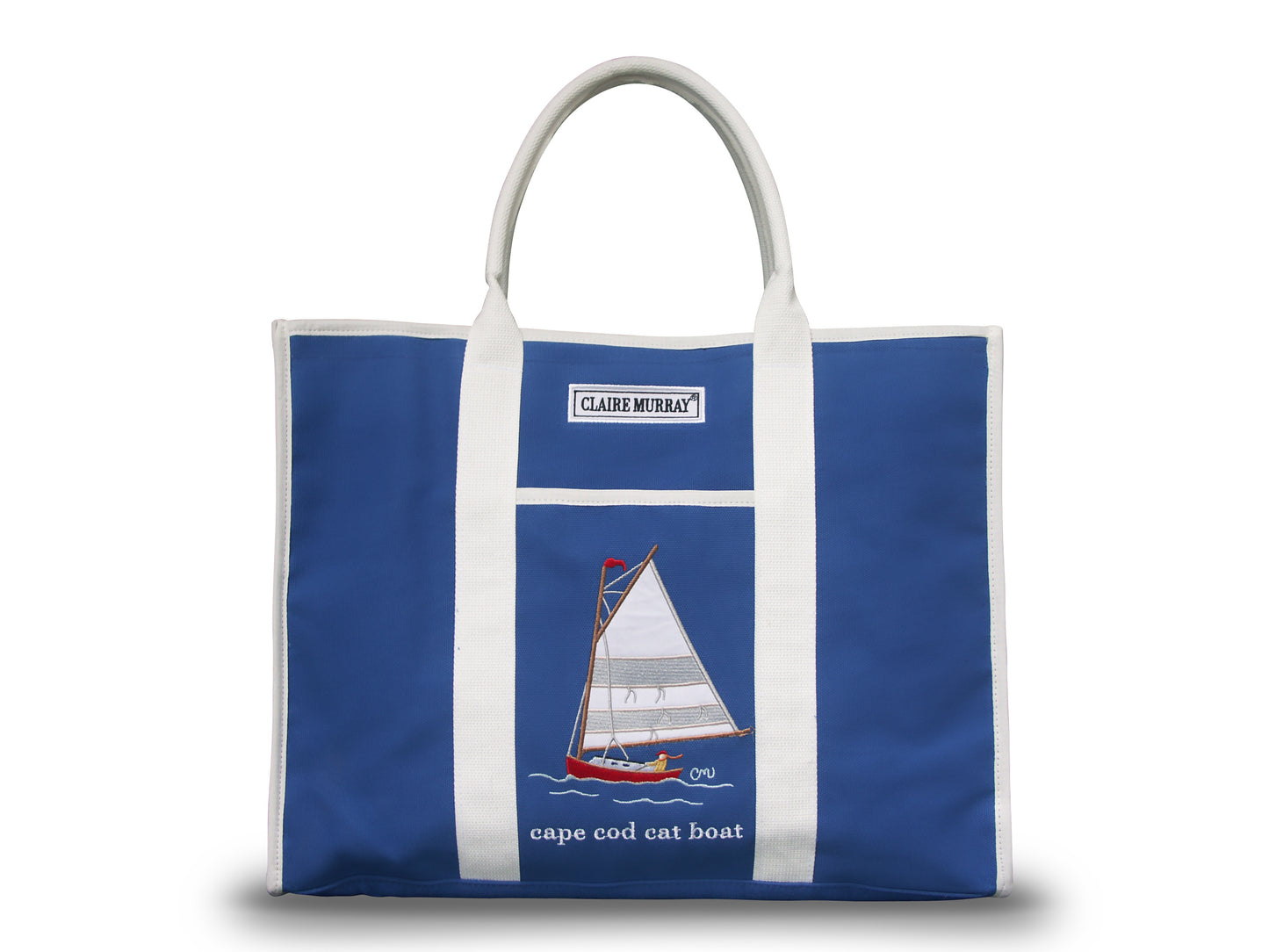 Cape Cod Cat Boat Large Canvas Boat Bag