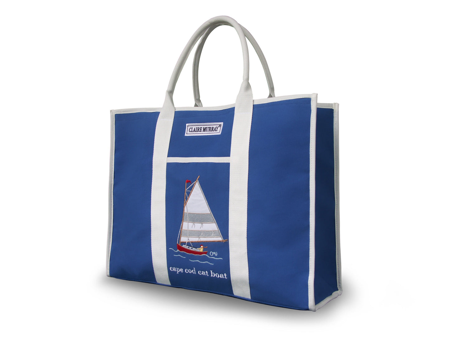 Cape Cod Cat Boat Large Canvas Boat Bag