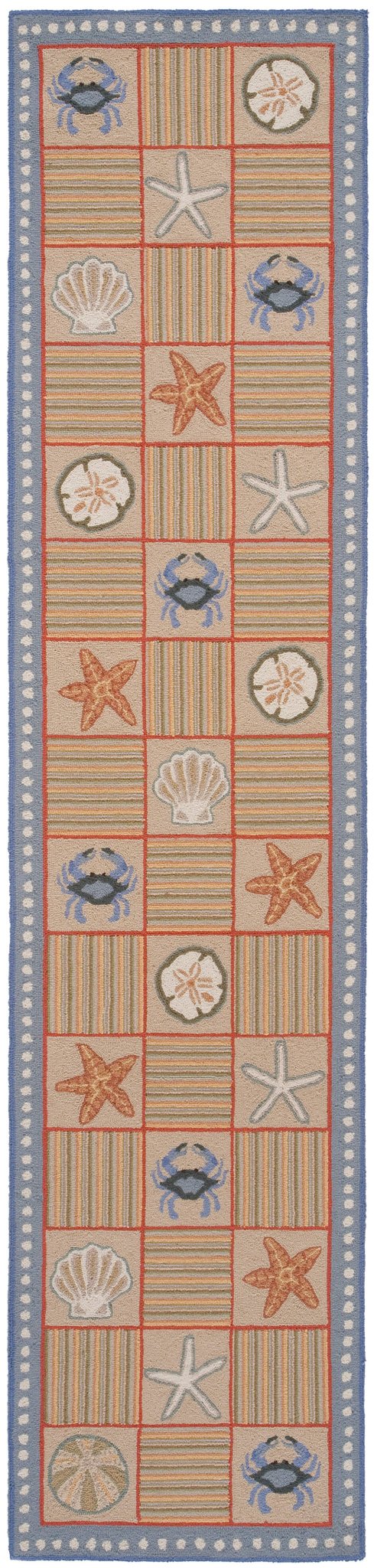 Chesapeake Bay Geometric w/Shells Runner