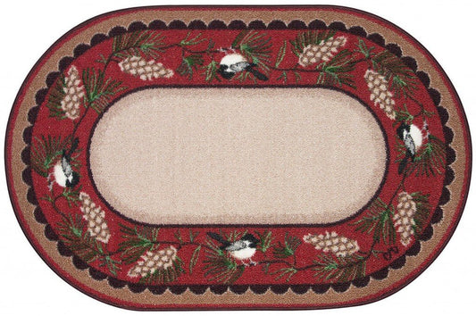 Chickadee Oval Washable