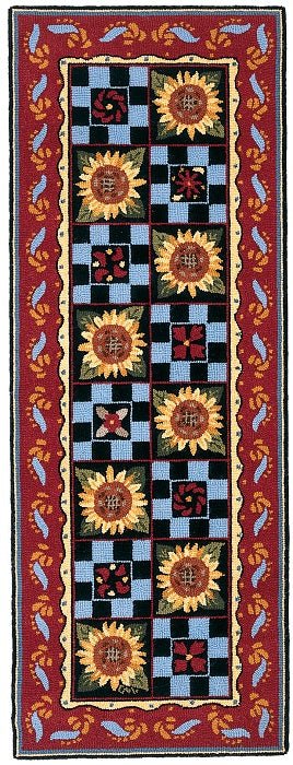 French Sunflower Check Runner