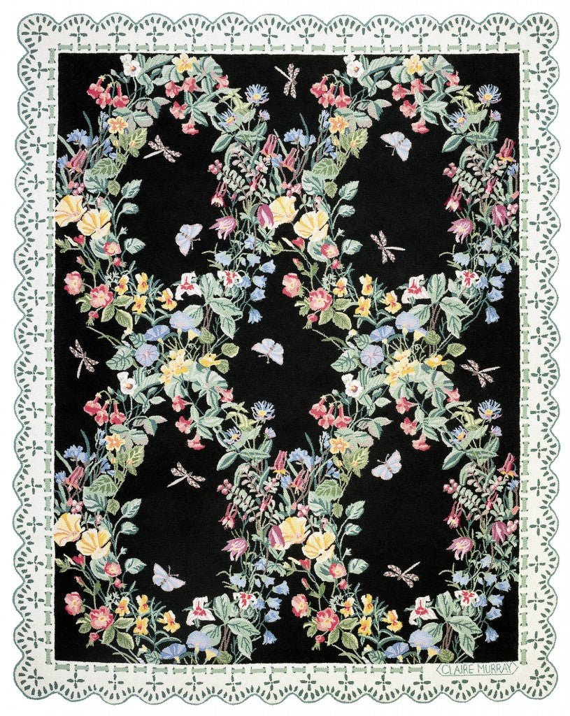 Garden Lattice Large 7x9 Black