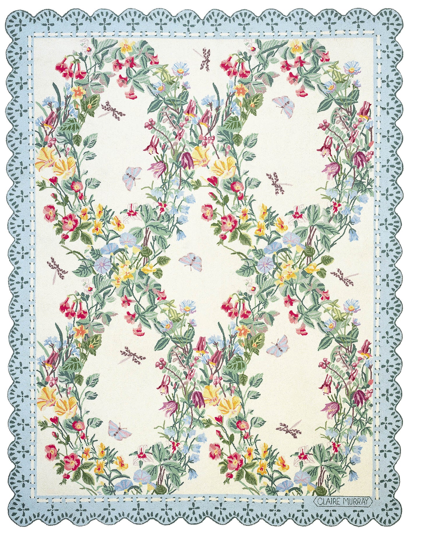 Garden Lattice Large 7x9 White
