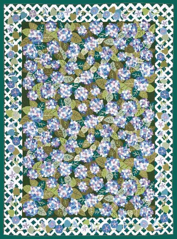 Hydrangea Rug 8x10
