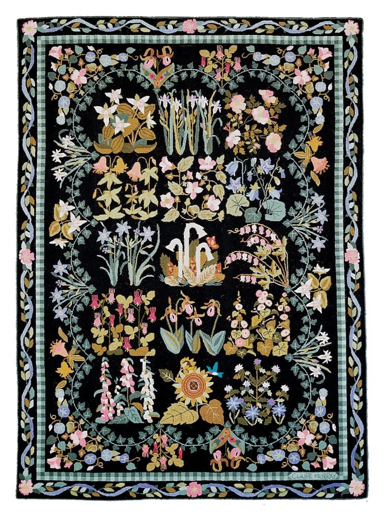 New England Wildflowers 4x5 Black