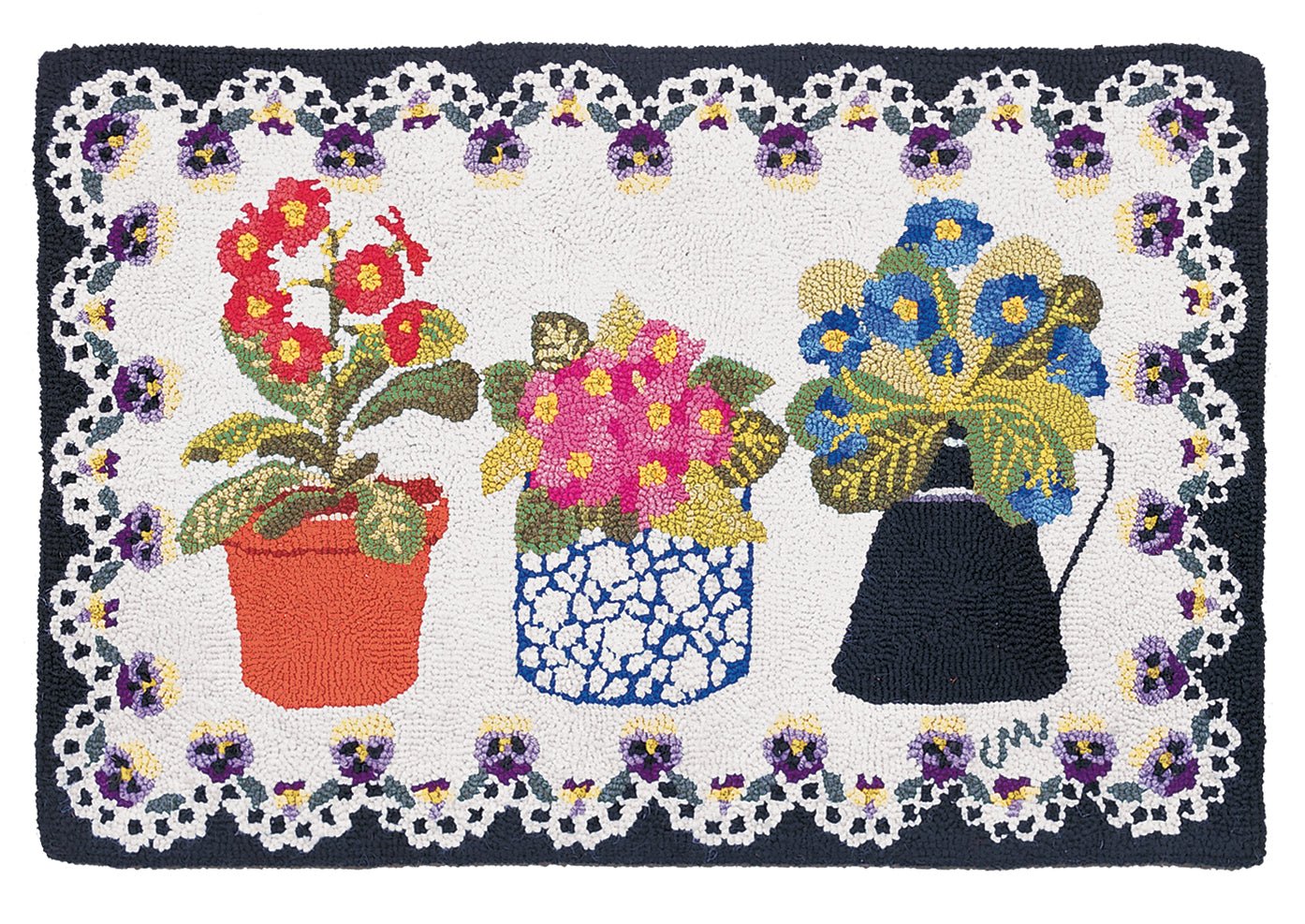 Potted Primroses 2x3 White