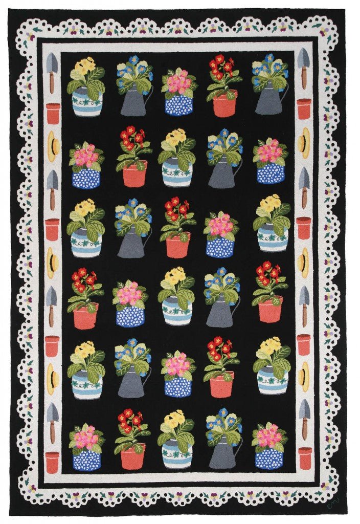 Potted Primrose 6 X 9 Black