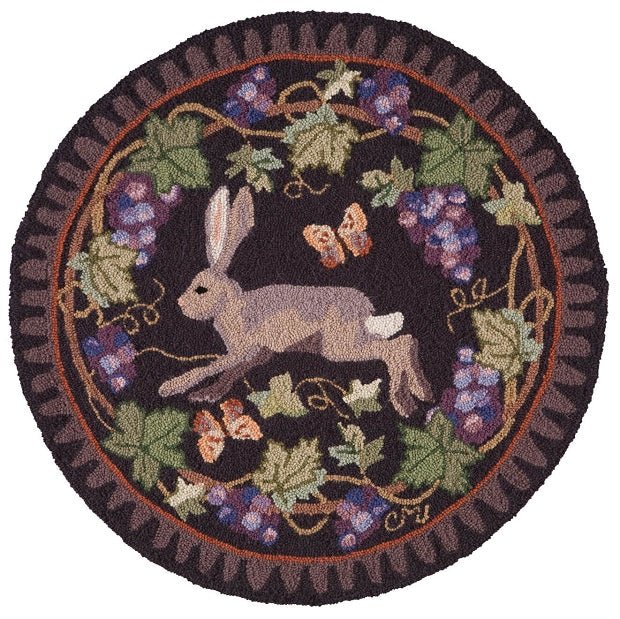 Wine Country Hare Round Dark