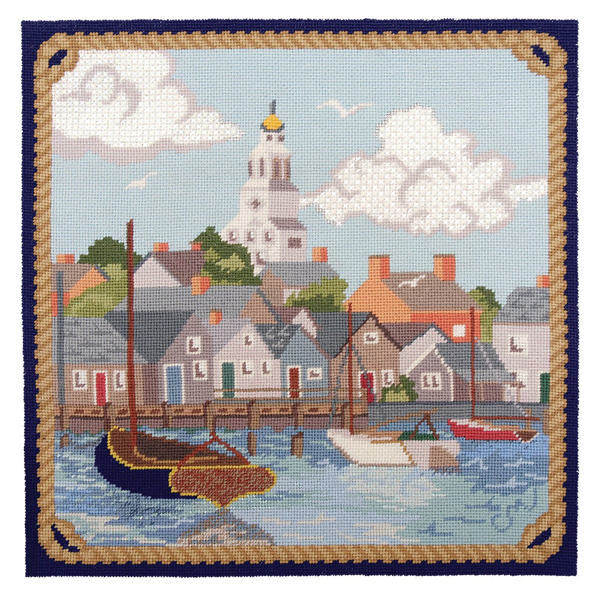 Nantucket Cottages Needlepoint Kit - Claire Murray