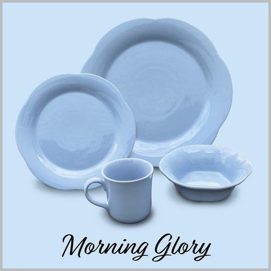 Porcelain Dinnerware - 16 Pc. Set | Morning Glory Blue