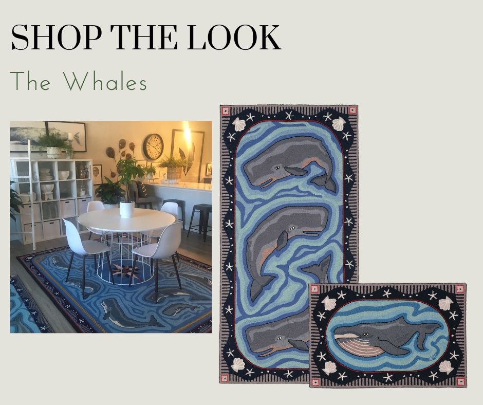 Whale 7x9 Dark - Claire Murray Design