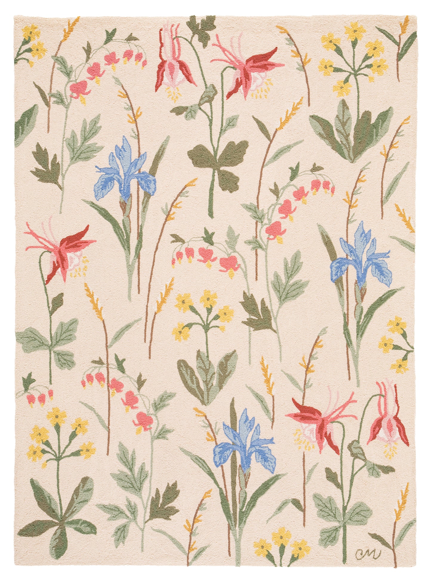 Meadow Floral Antique Off- White 5x7