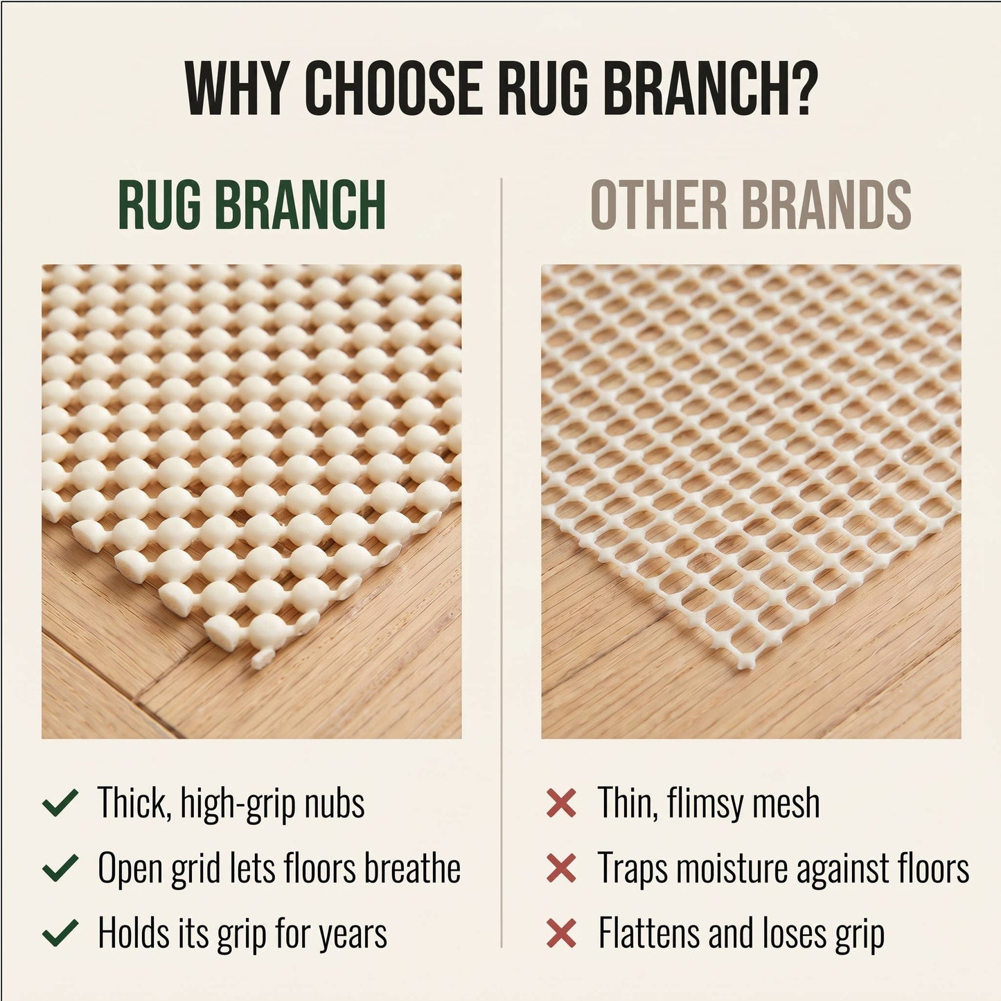 Premium Non-Slip Rug Pad 8x11