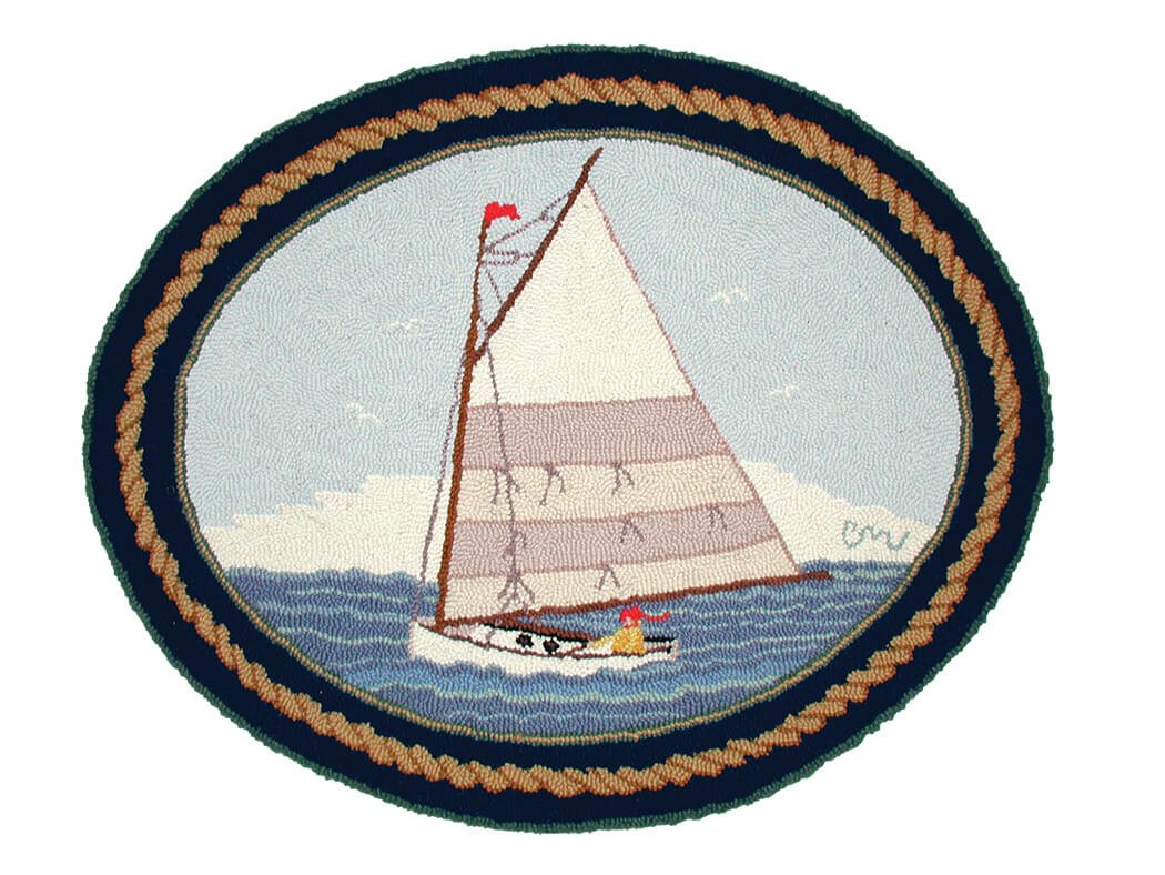 Cape Cod Cat Boats Oval Small