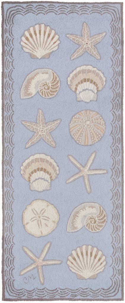 Cape Contemp Shells w/Waves Runner Blue