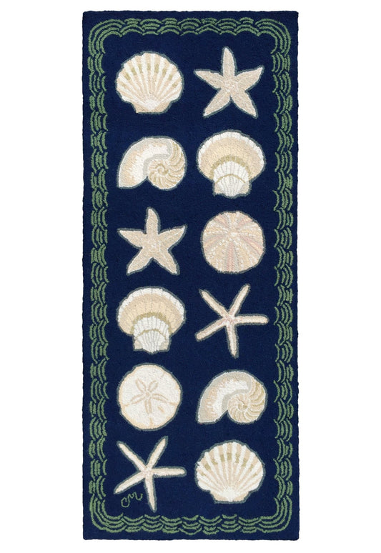 Cape Contemp Shells w/Waves Runner Dark Blue