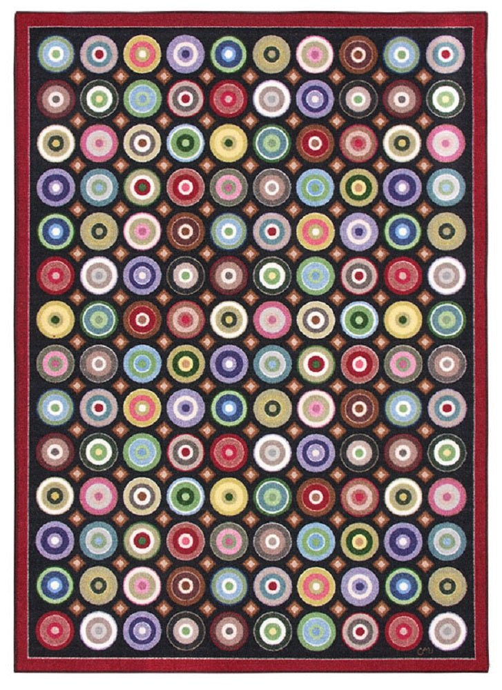 Circles Revisited 5x7 Washable Rug