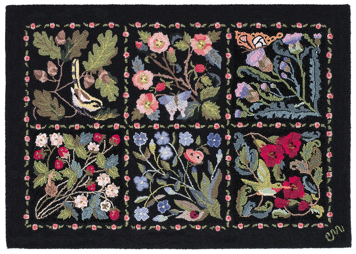 Millefleur 3x4 Black - Claire Murray Design