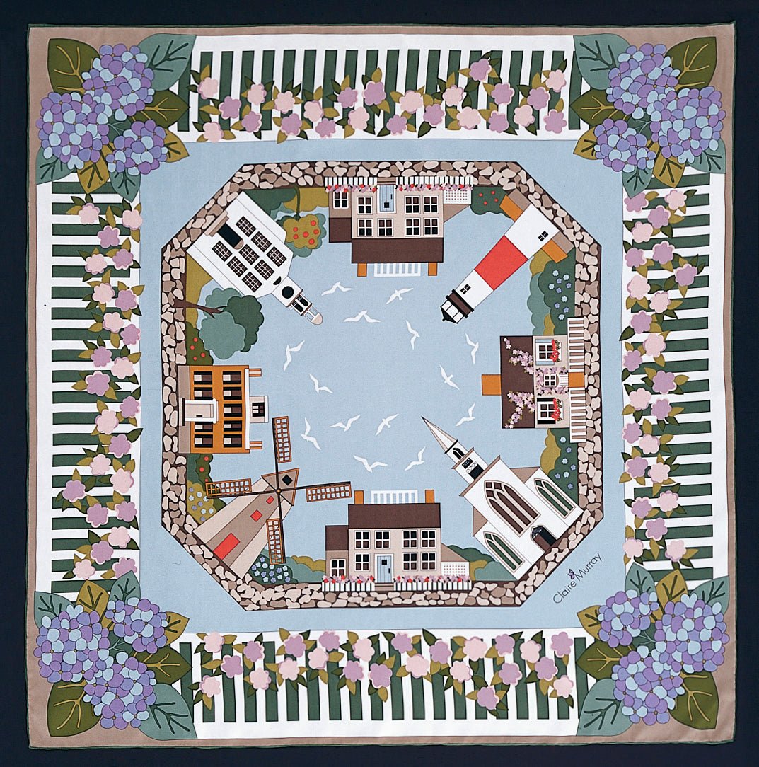 Nantucket Village Silk Scarf