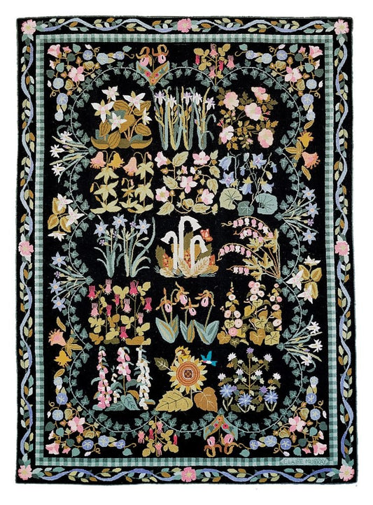 New England Wildflowers 4x5 Black