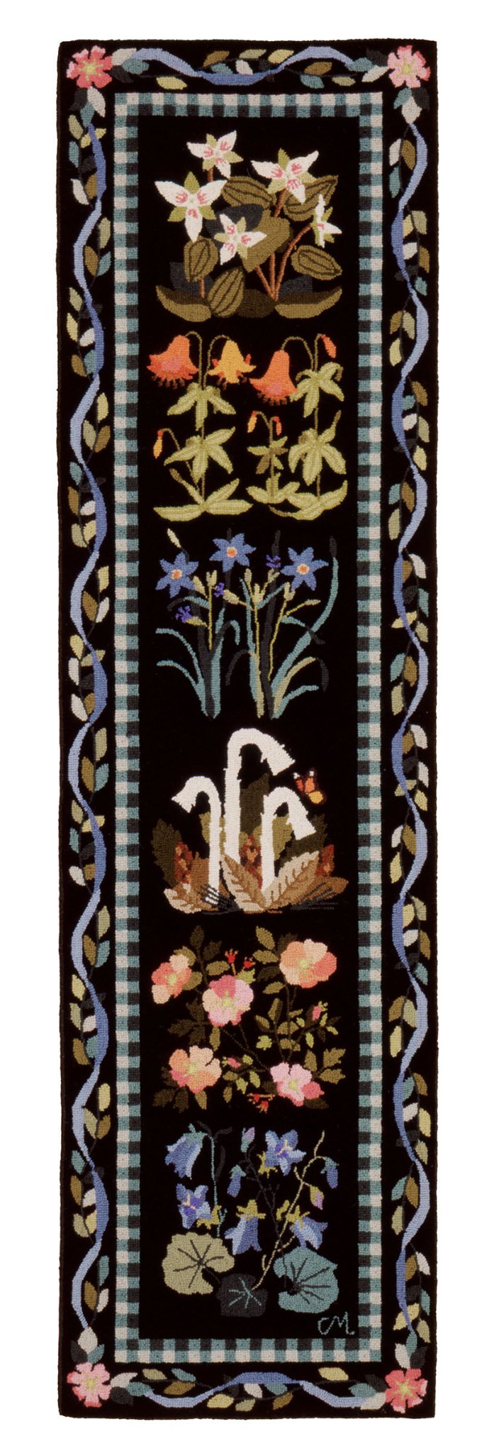 New England Wildflowers Runner Long-Black