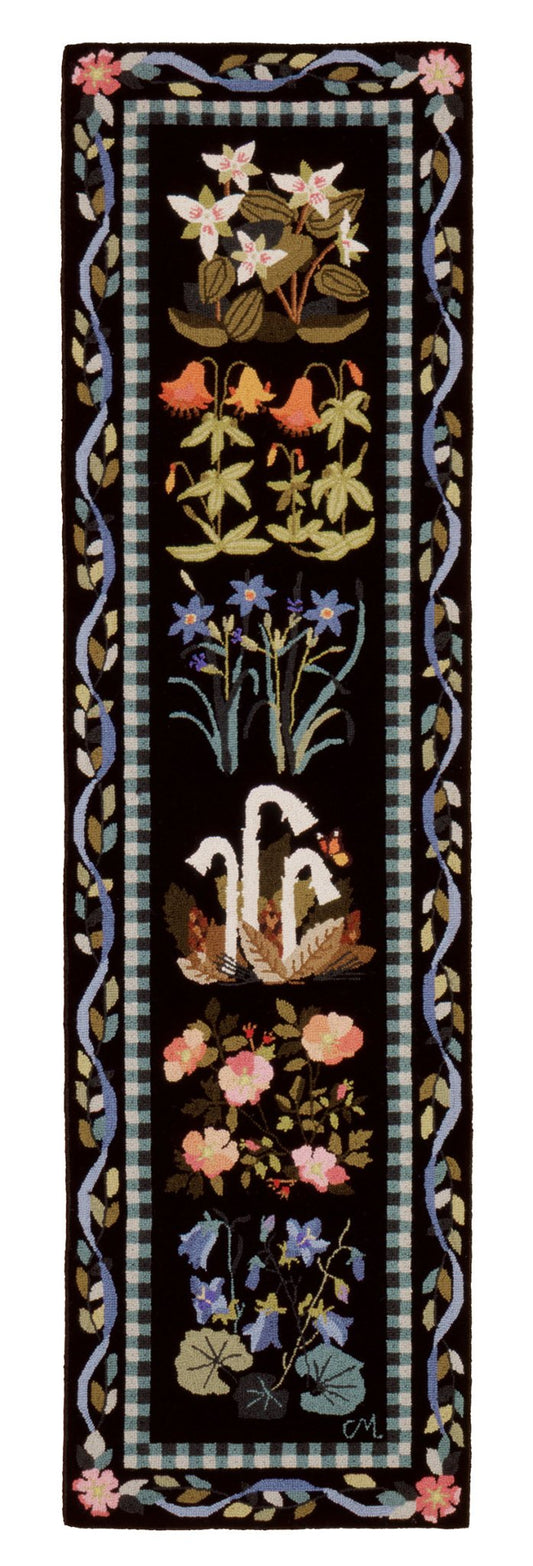 New England Wildflowers Runner Long-Black