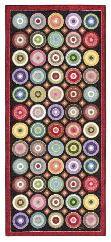 Circles Revisited Washable Runner 1168