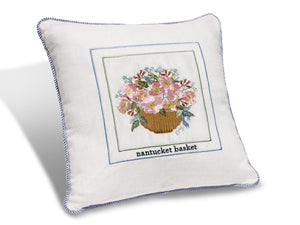 Nantucket Basket 14" Embroidered Pillow PNB14
