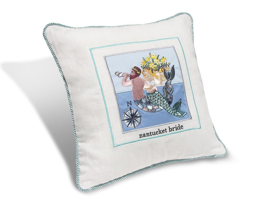 Nantucket Bride Embroidered 14" Pillow PNB14