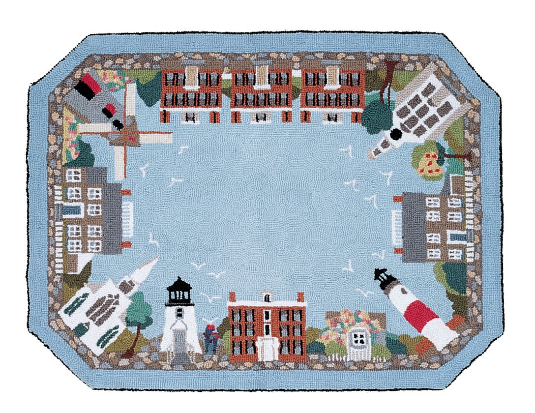 Nantucket Village Needlepoint Canvas Only - Claire Murray